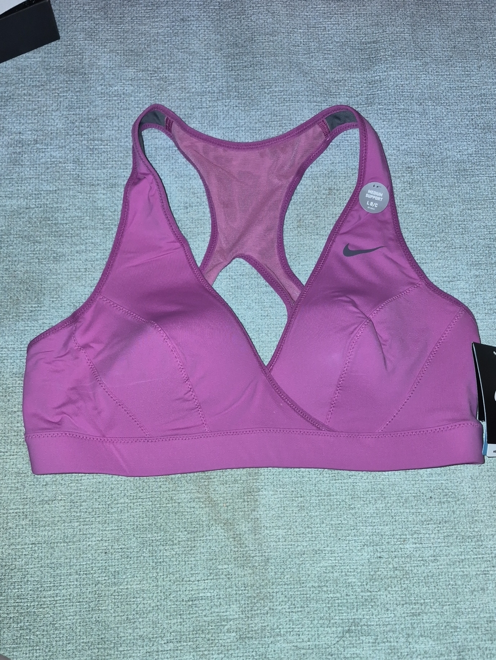 Nike Pink Racerback Medium Support Sports Bra
